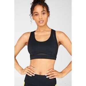 Fabletics Belle High Impact Sports Bra Black - Size L